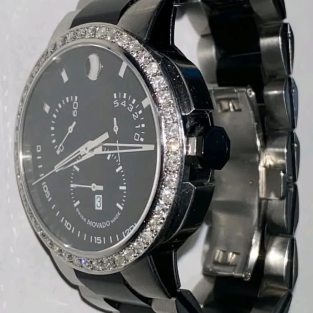 Movado Watch Mens CHRONOGRAPH Diamond Verto - Picture 3 of 8